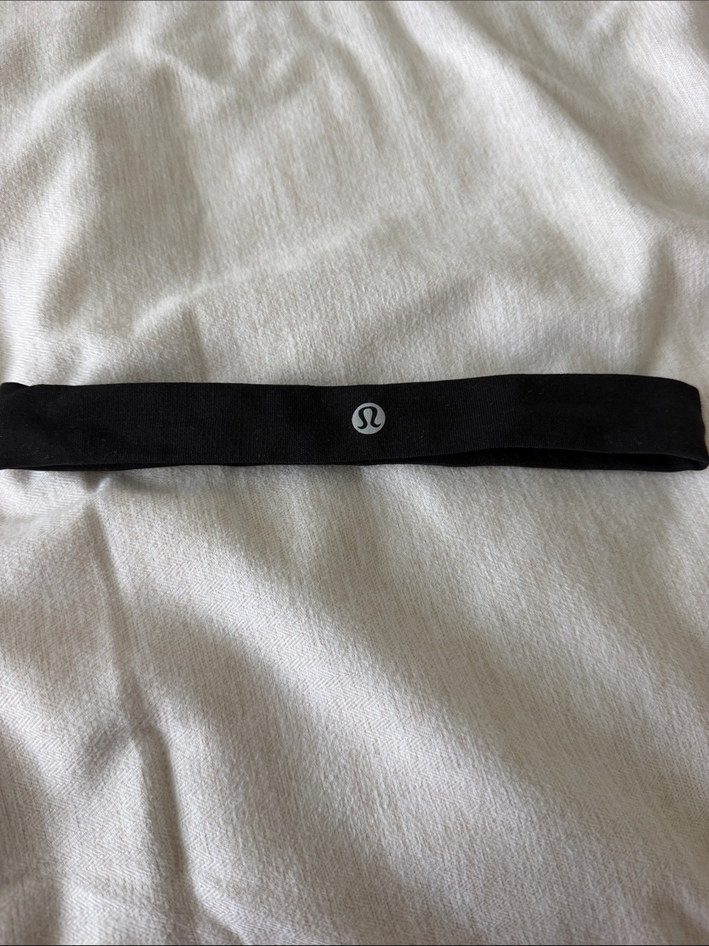 lululemon athletica Black Reflective Logo Stretch Headband